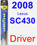 Driver Wiper Blade for 2008 Lexus SC430 - Hybrid