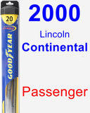 Passenger Wiper Blade for 2000 Lincoln Continental - Hybrid