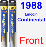 Front Wiper Blade Pack for 1988 Lincoln Continental - Hybrid