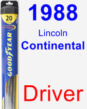 Driver Wiper Blade for 1988 Lincoln Continental - Hybrid