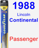 Passenger Wiper Blade for 1988 Lincoln Continental - Hybrid