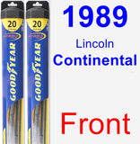 Front Wiper Blade Pack for 1989 Lincoln Continental - Hybrid