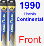 Front Wiper Blade Pack for 1990 Lincoln Continental - Hybrid