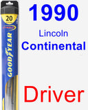 Driver Wiper Blade for 1990 Lincoln Continental - Hybrid