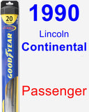 Passenger Wiper Blade for 1990 Lincoln Continental - Hybrid