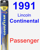 Passenger Wiper Blade for 1991 Lincoln Continental - Hybrid