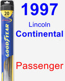 Passenger Wiper Blade for 1997 Lincoln Continental - Hybrid