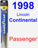 Passenger Wiper Blade for 1998 Lincoln Continental - Hybrid