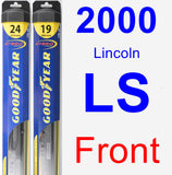 Front Wiper Blade Pack for 2000 Lincoln LS - Hybrid