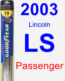 Passenger Wiper Blade for 2003 Lincoln LS - Hybrid