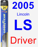 Driver Wiper Blade for 2005 Lincoln LS - Hybrid