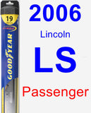 Passenger Wiper Blade for 2006 Lincoln LS - Hybrid