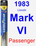 Passenger Wiper Blade for 1983 Lincoln Mark VI - Hybrid