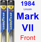 Front Wiper Blade Pack for 1984 Lincoln Mark VII - Hybrid