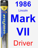 Driver Wiper Blade for 1986 Lincoln Mark VII - Hybrid