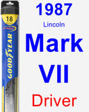 Driver Wiper Blade for 1987 Lincoln Mark VII - Hybrid