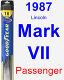 Passenger Wiper Blade for 1987 Lincoln Mark VII - Hybrid