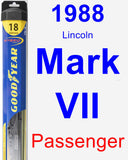 Passenger Wiper Blade for 1988 Lincoln Mark VII - Hybrid