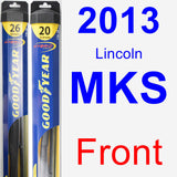 Front Wiper Blade Pack for 2013 Lincoln MKS - Hybrid