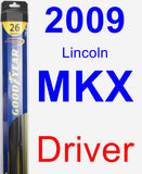 Driver Wiper Blade for 2009 Lincoln MKX - Hybrid