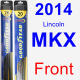 Front Wiper Blade Pack for 2014 Lincoln MKX - Hybrid