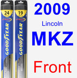 Front Wiper Blade Pack for 2009 Lincoln MKZ - Hybrid