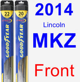 Front Wiper Blade Pack for 2014 Lincoln MKZ - Hybrid