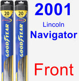 Front Wiper Blade Pack for 2001 Lincoln Navigator - Hybrid