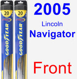 Front Wiper Blade Pack for 2005 Lincoln Navigator - Hybrid
