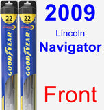 Front Wiper Blade Pack for 2009 Lincoln Navigator - Hybrid