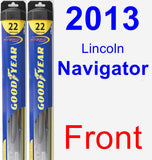 Front Wiper Blade Pack for 2013 Lincoln Navigator - Hybrid