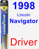 Driver Wiper Blade for 1998 Lincoln Navigator - Hybrid