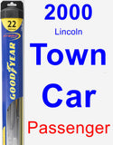 Passenger Wiper Blade for 2000 Lincoln Town Car - Hybrid