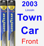 Front Wiper Blade Pack for 2003 Lincoln Town Car - Hybrid