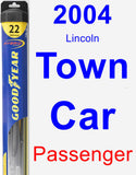 Passenger Wiper Blade for 2004 Lincoln Town Car - Hybrid