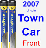 Front Wiper Blade Pack for 2007 Lincoln Town Car - Hybrid