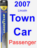 Passenger Wiper Blade for 2007 Lincoln Town Car - Hybrid