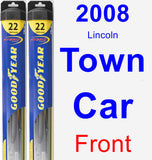 Front Wiper Blade Pack for 2008 Lincoln Town Car - Hybrid