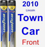 Front Wiper Blade Pack for 2010 Lincoln Town Car - Hybrid