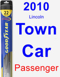 Passenger Wiper Blade for 2010 Lincoln Town Car - Hybrid