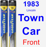 Front Wiper Blade Pack for 1983 Lincoln Town Car - Hybrid