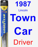 Driver Wiper Blade for 1987 Lincoln Town Car - Hybrid