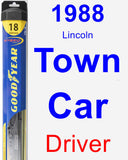 Driver Wiper Blade for 1988 Lincoln Town Car - Hybrid