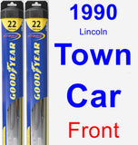 Front Wiper Blade Pack for 1990 Lincoln Town Car - Hybrid