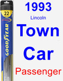 Passenger Wiper Blade for 1993 Lincoln Town Car - Hybrid