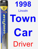 Driver Wiper Blade for 1998 Lincoln Town Car - Hybrid