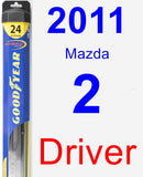 Driver Wiper Blade for 2011 Mazda 2 - Hybrid