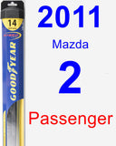 Passenger Wiper Blade for 2011 Mazda 2 - Hybrid