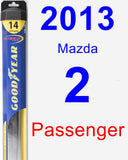 Passenger Wiper Blade for 2013 Mazda 2 - Hybrid