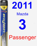 Passenger Wiper Blade for 2011 Mazda 3 - Hybrid